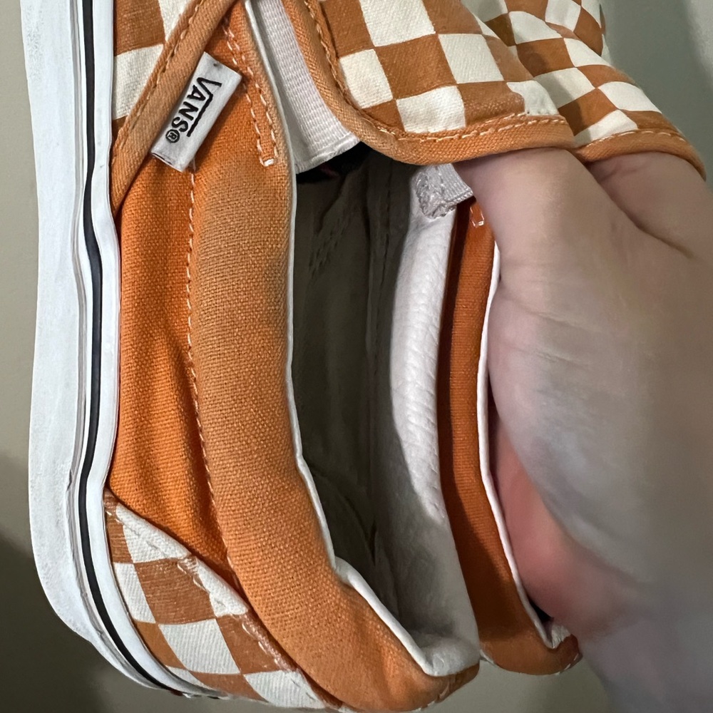 Vans Mustard Yellow and White Checkered Slip On Shoes Size Women’s 8 - Picture 6 of 7